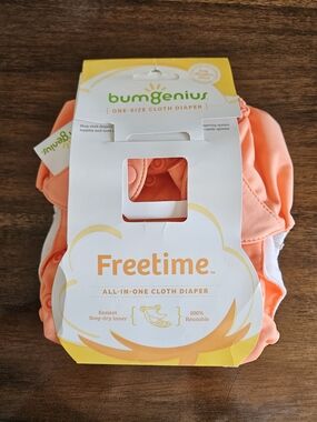 BumGenius Freetime All-in-One Cloth Diaper - Peach